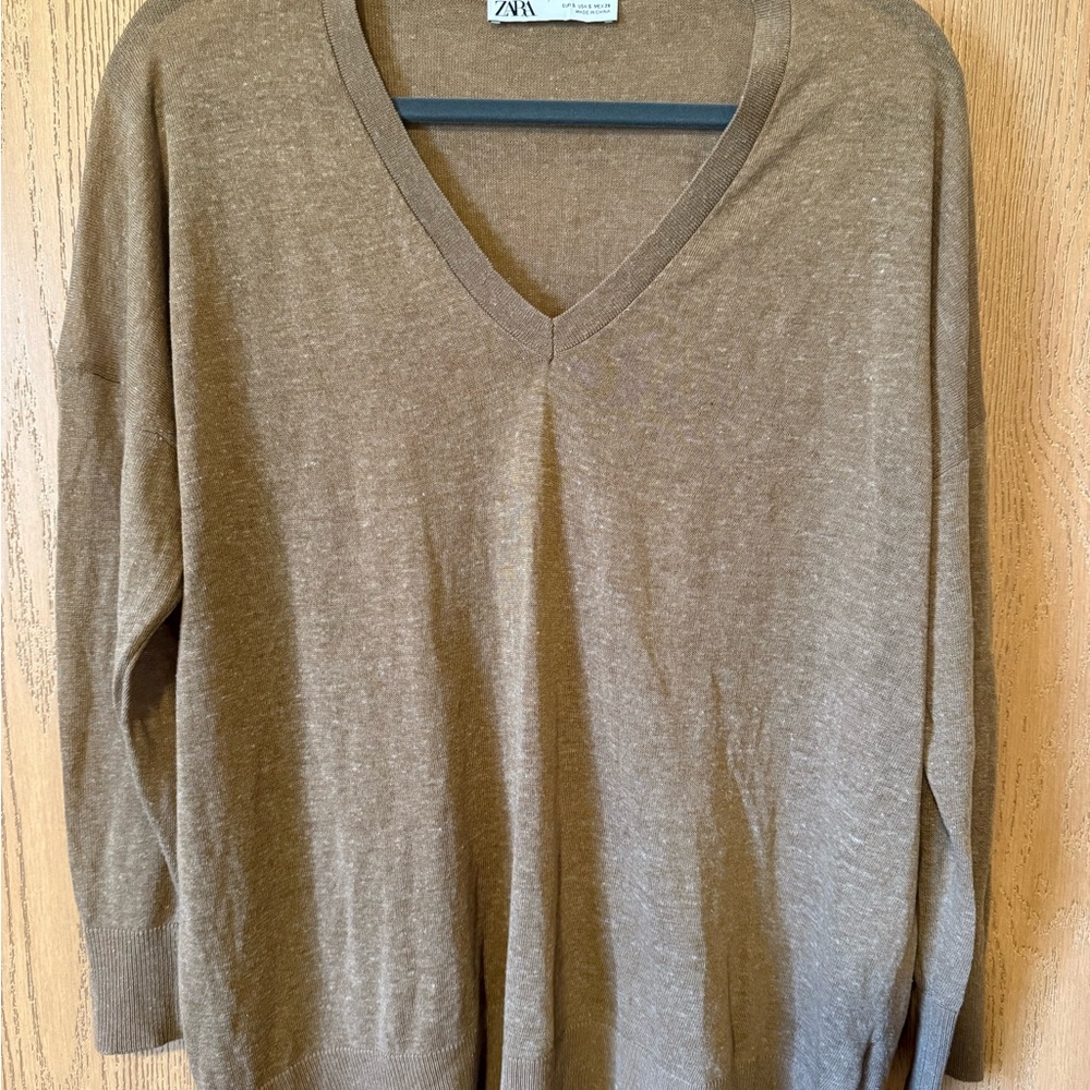 Zara Tan Knit Top